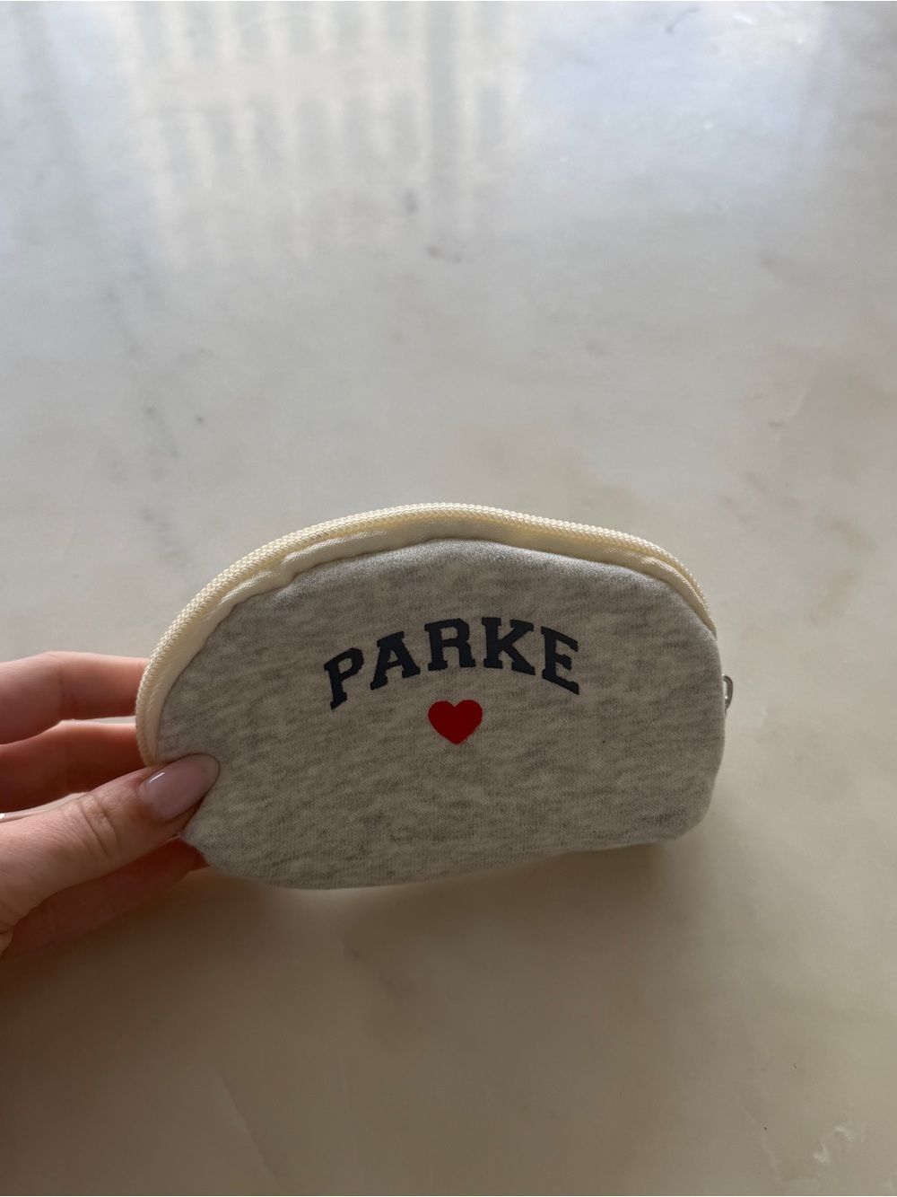 Parke Gray Heart Coin Pouch